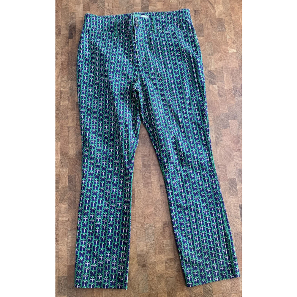 Anthropologie The Essential Slim Trousers Crop Ankle Butterflies Women’s size 10